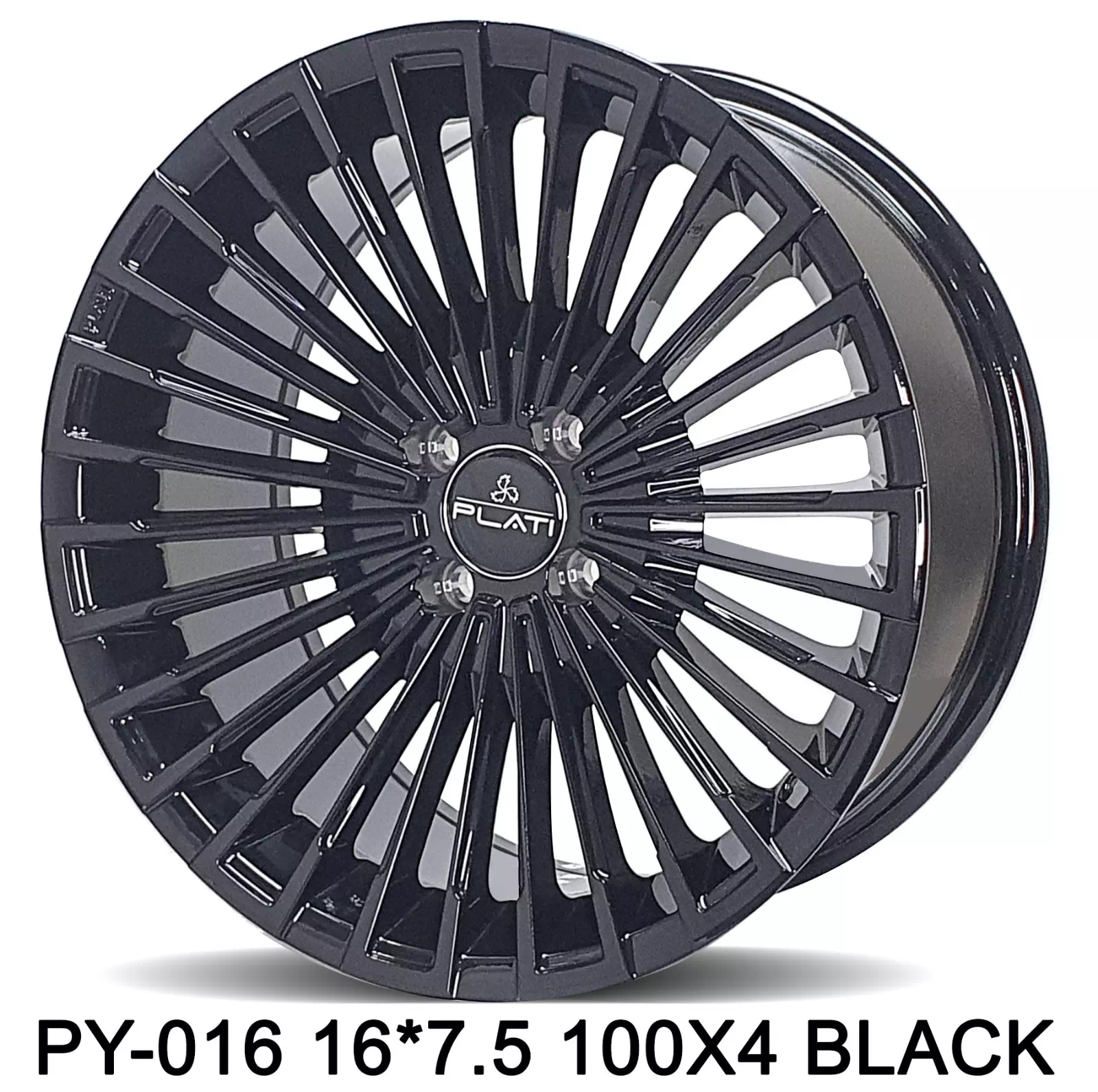 Plati PY 016 16x7 5 ET22 CB67 1 100x4 BLACK Aluminium Alloy Wheels ...