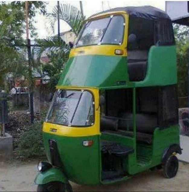 Double decker autorickshaw