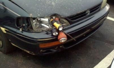 Funny car headlights 