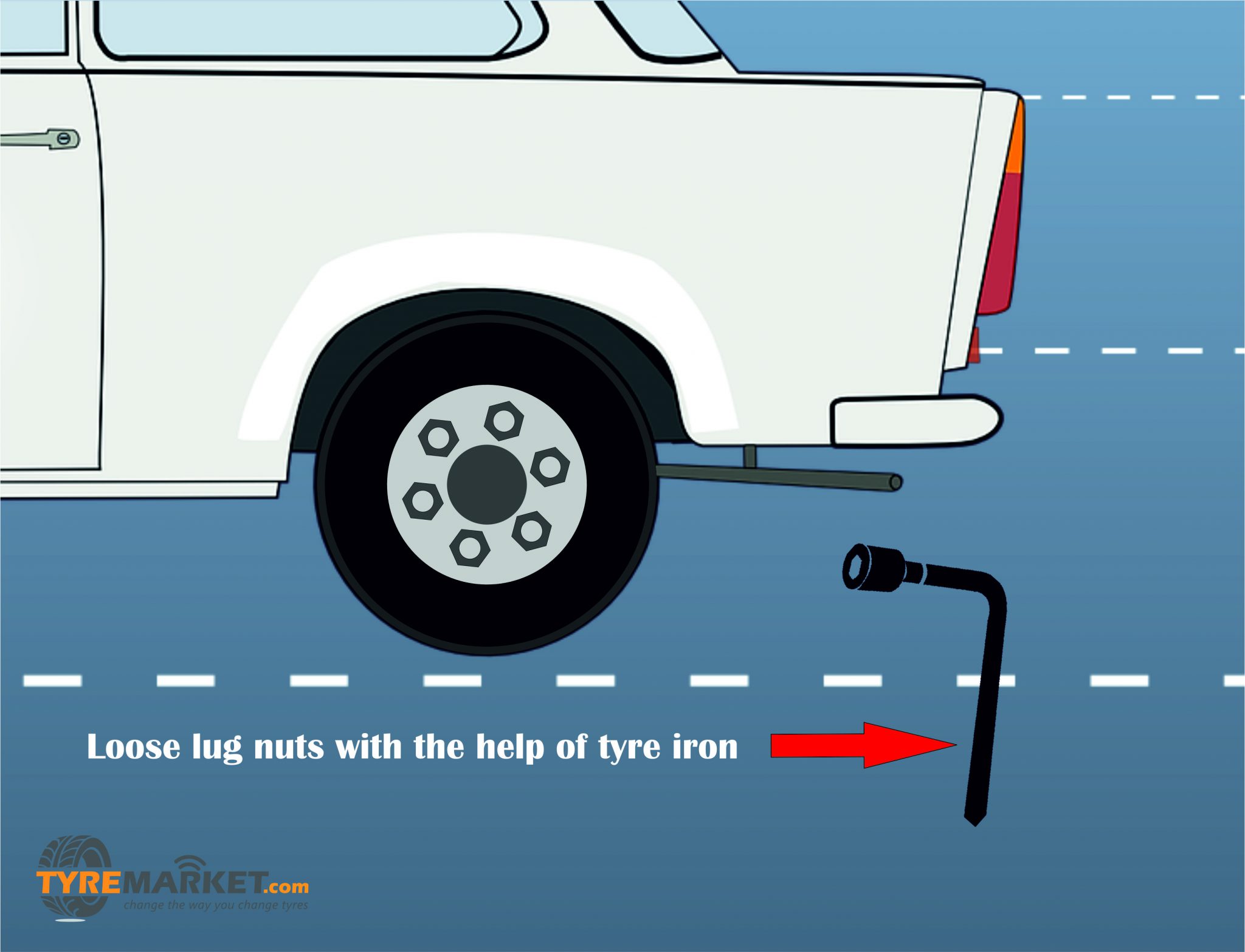 tyre loose lug nut