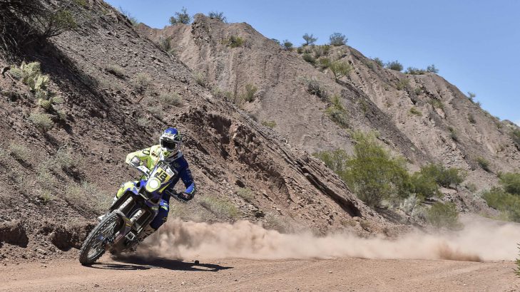Dakar Rally Update Day-11 Stage 10 – Sherco TVS Factory Rally Team’s Adrien Metge Attacks Then Relaxes