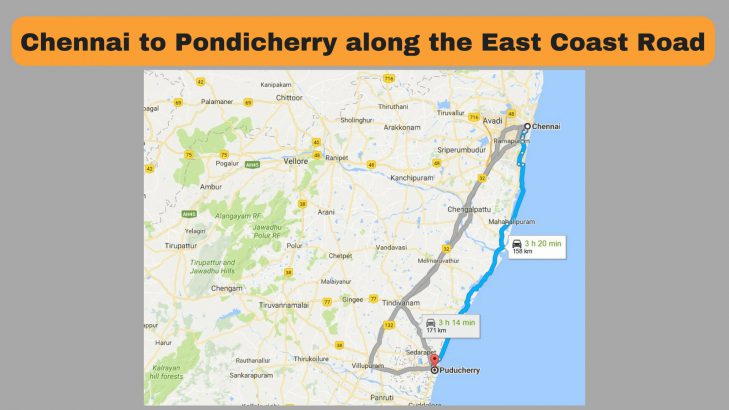 Road trip Chennai to Pondicherry along the East Coast Road