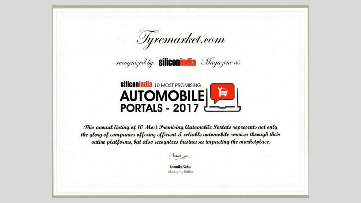 Tyremarket.com Amongst 10 Most Promising Automotive Portals In 2017