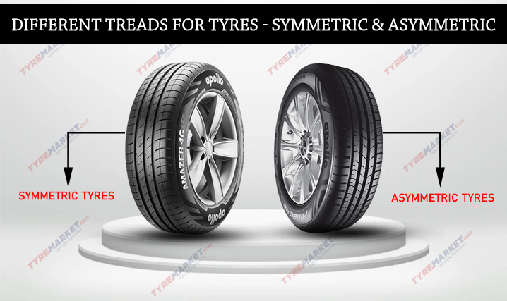 Different Treads For Tyres – Symmetric & Asymmetric