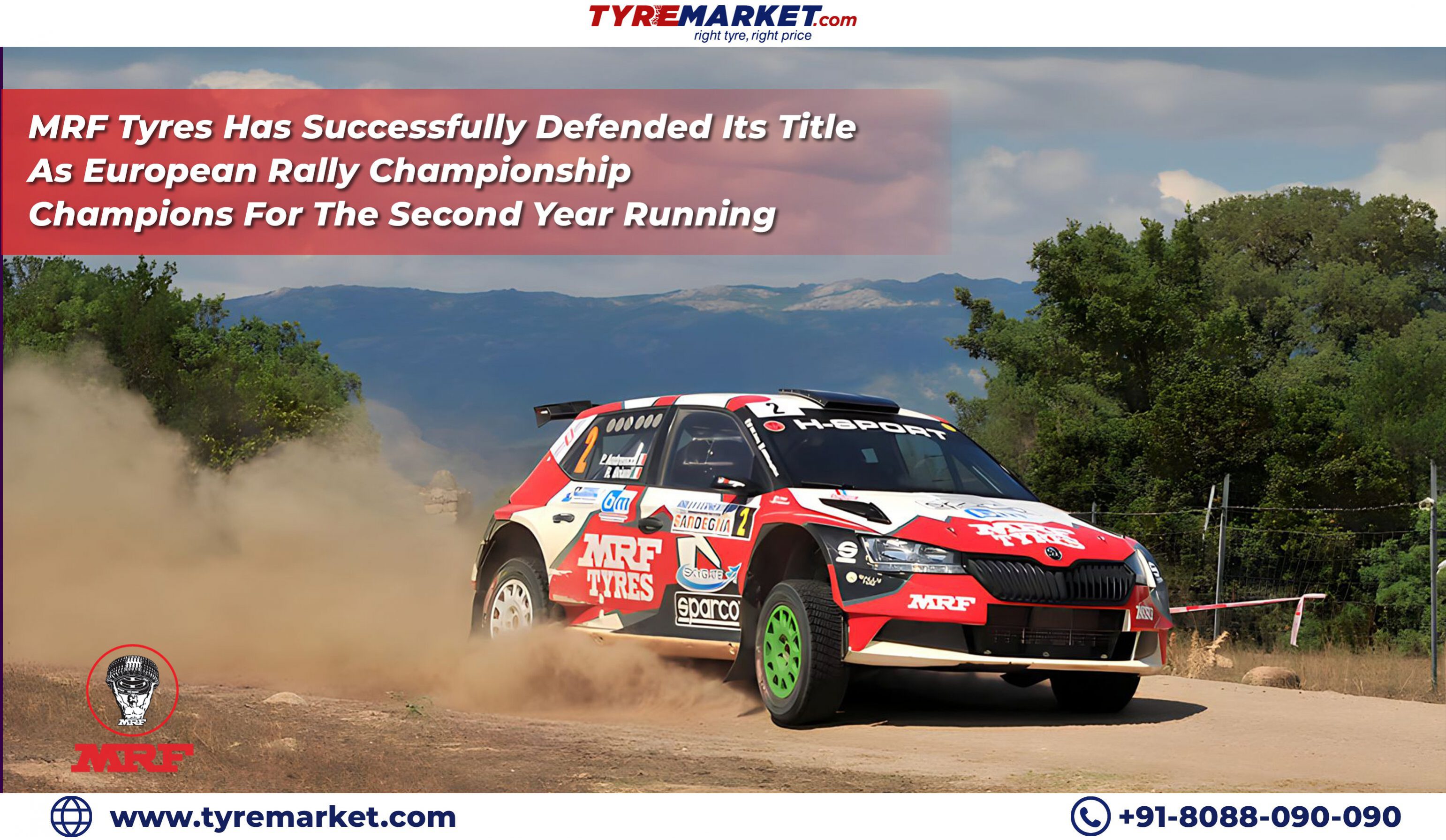 MRF Tyres Has Successfully Defended Its Title As European Rally Championship Champions For The Second Year Running