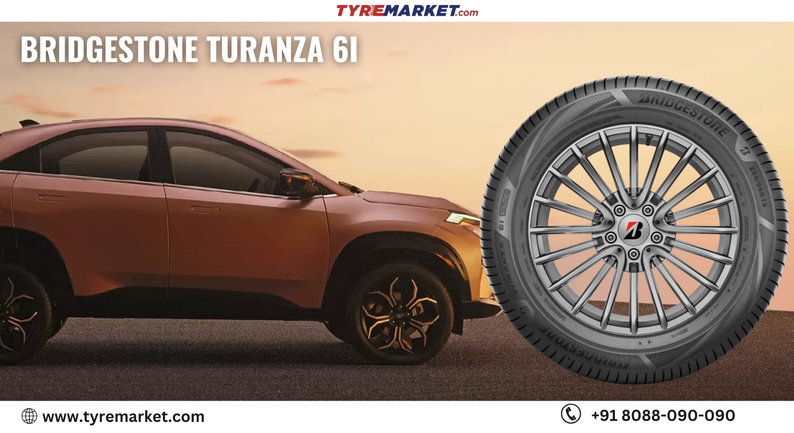 BRIDGESTONE TURANZA 6I for Tata Curvv BRIDGESTONE TURANZA 6I for Tata Curvv