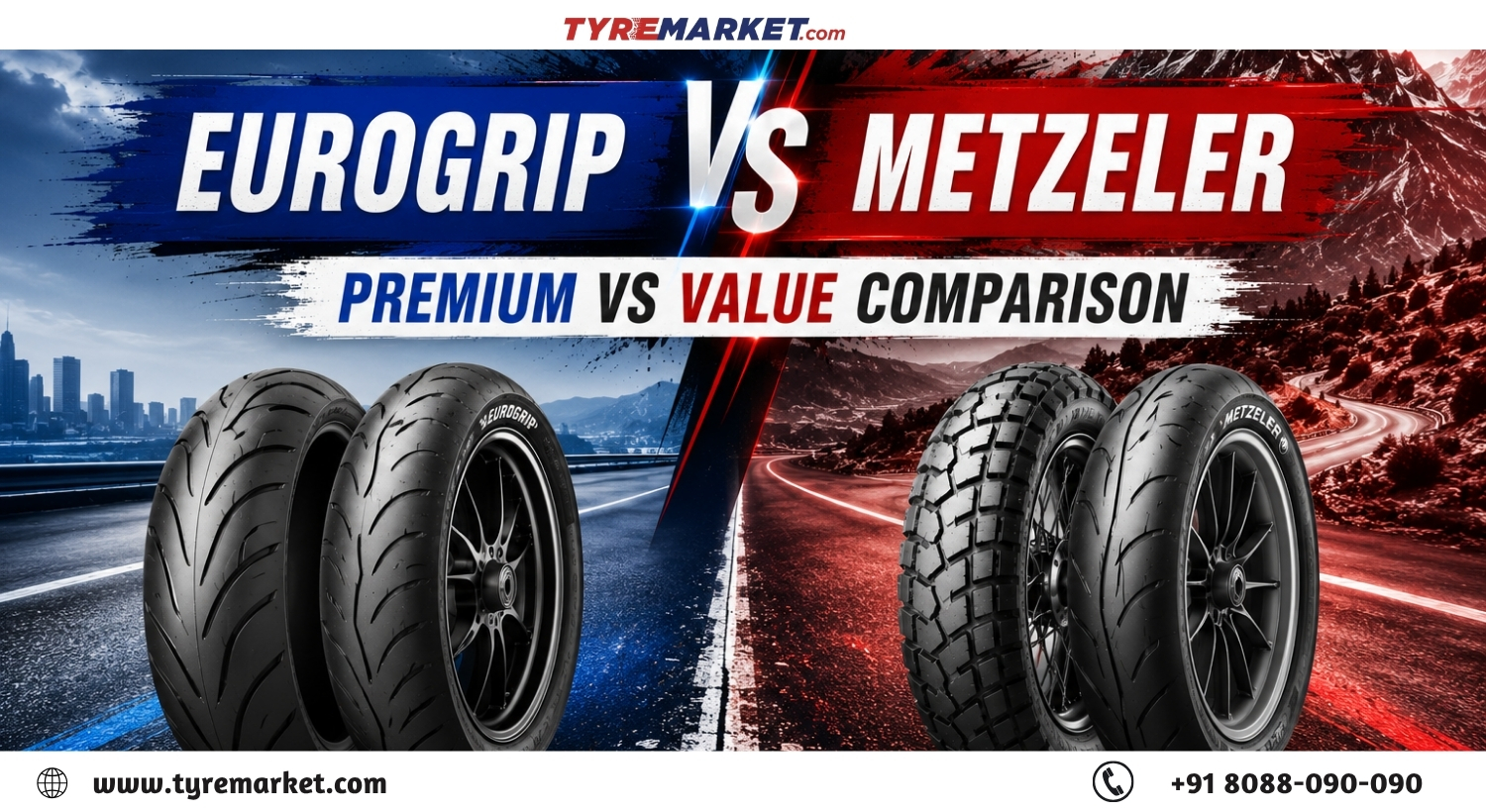 Metzeler vs Eurogrip Tyres: Premium Performance vs Value – Which Should You Choose