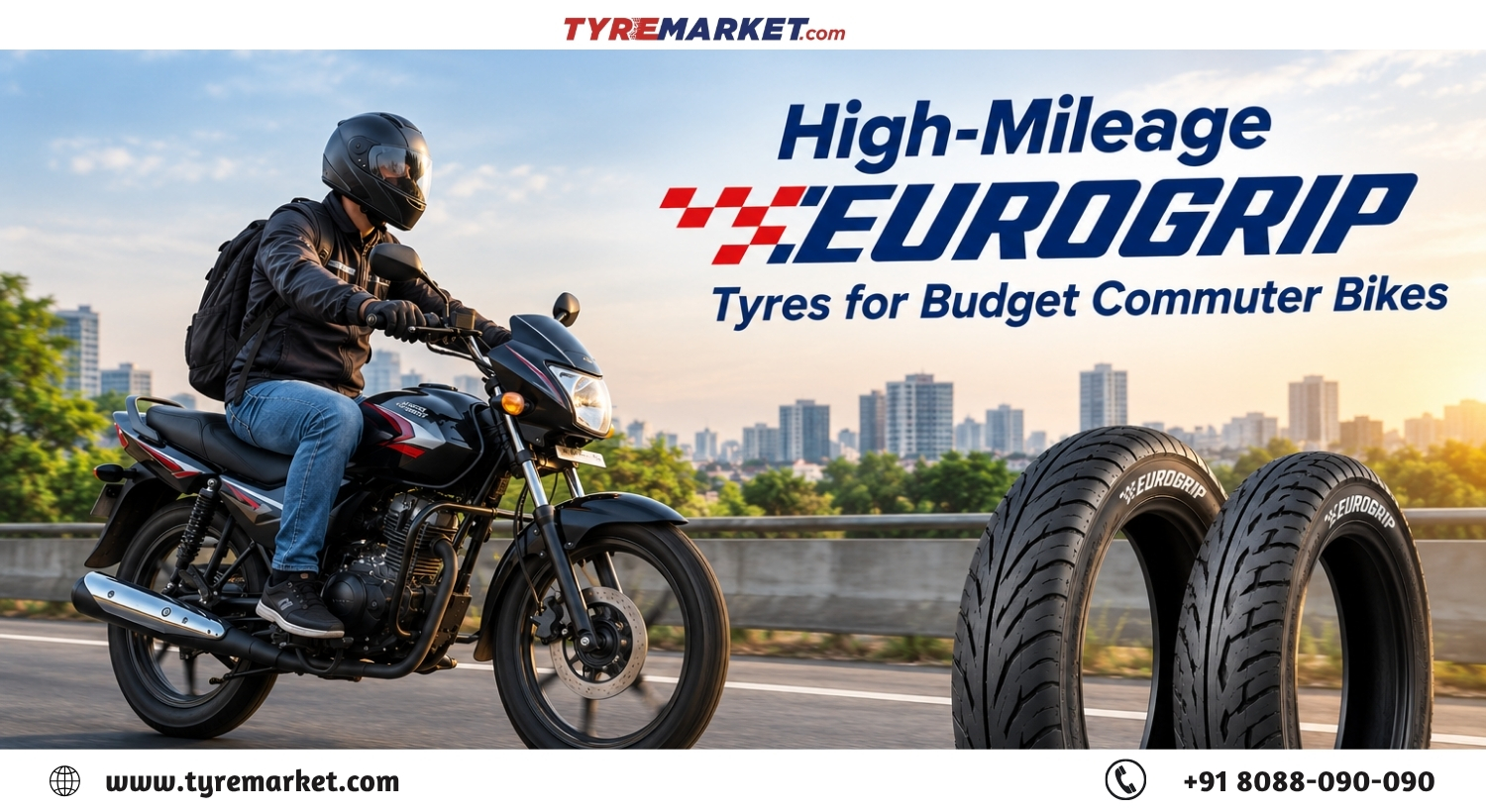 Best High-Mileage Eurogrip Tyres for Splendor, Passion & Commuter Bikes