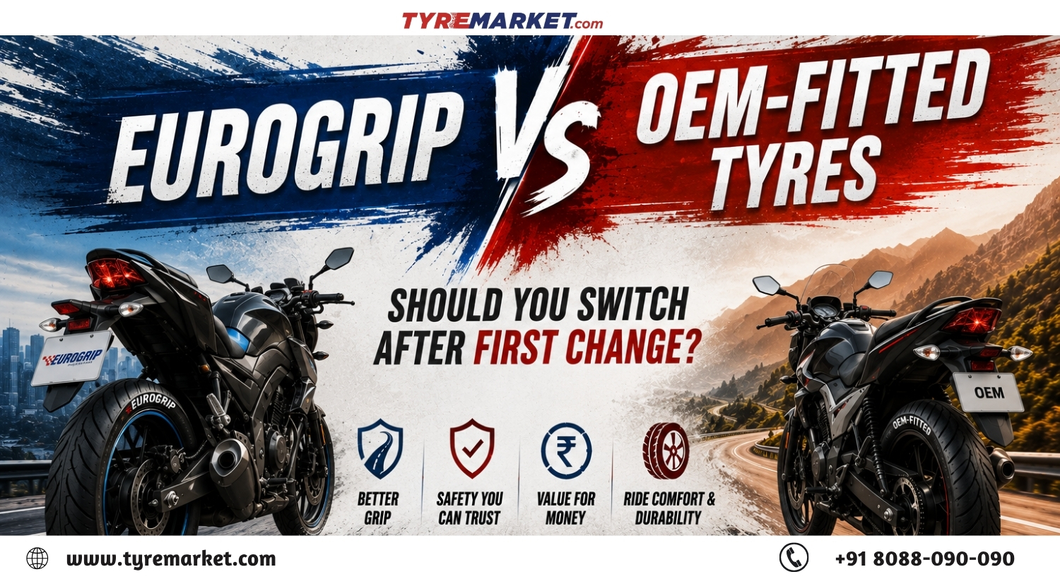 OEM vs Eurogrip Replacement Tyres: Is the Upgrade Worth It for Your Bike